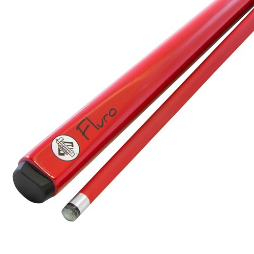 Red Fluro 2 piece Composite Pool Cue