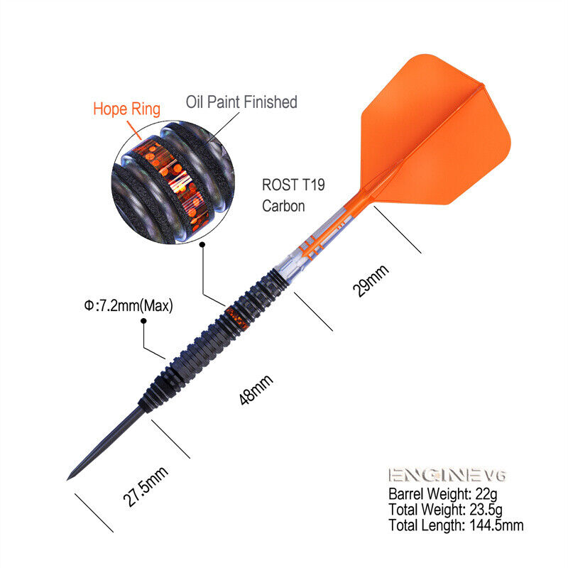 Cuesoul - 22g - Engine V6 90% Tungsten Darts