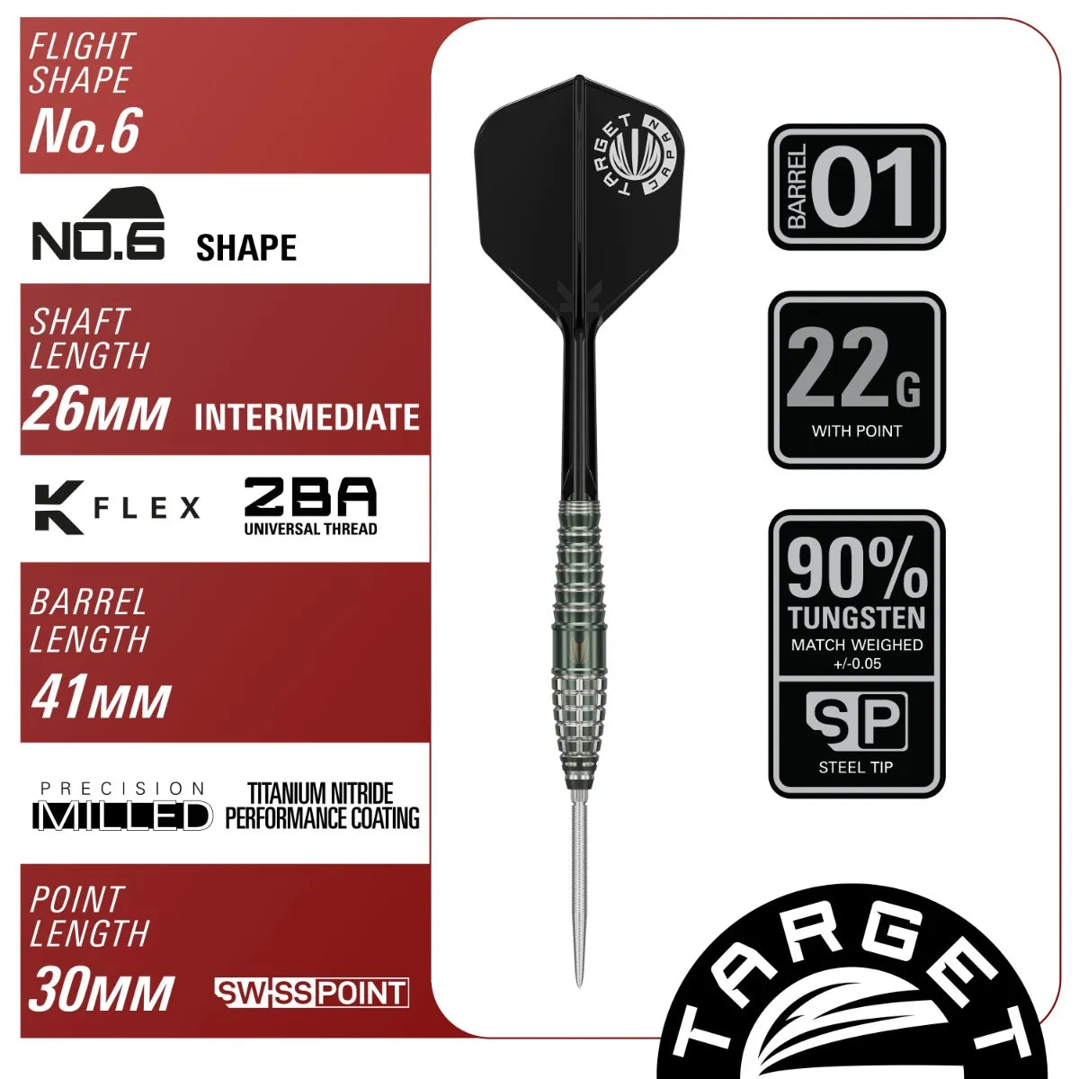 Target Japan - Prime Series Scream Gen1 Darts - 90% Tungsten Darts