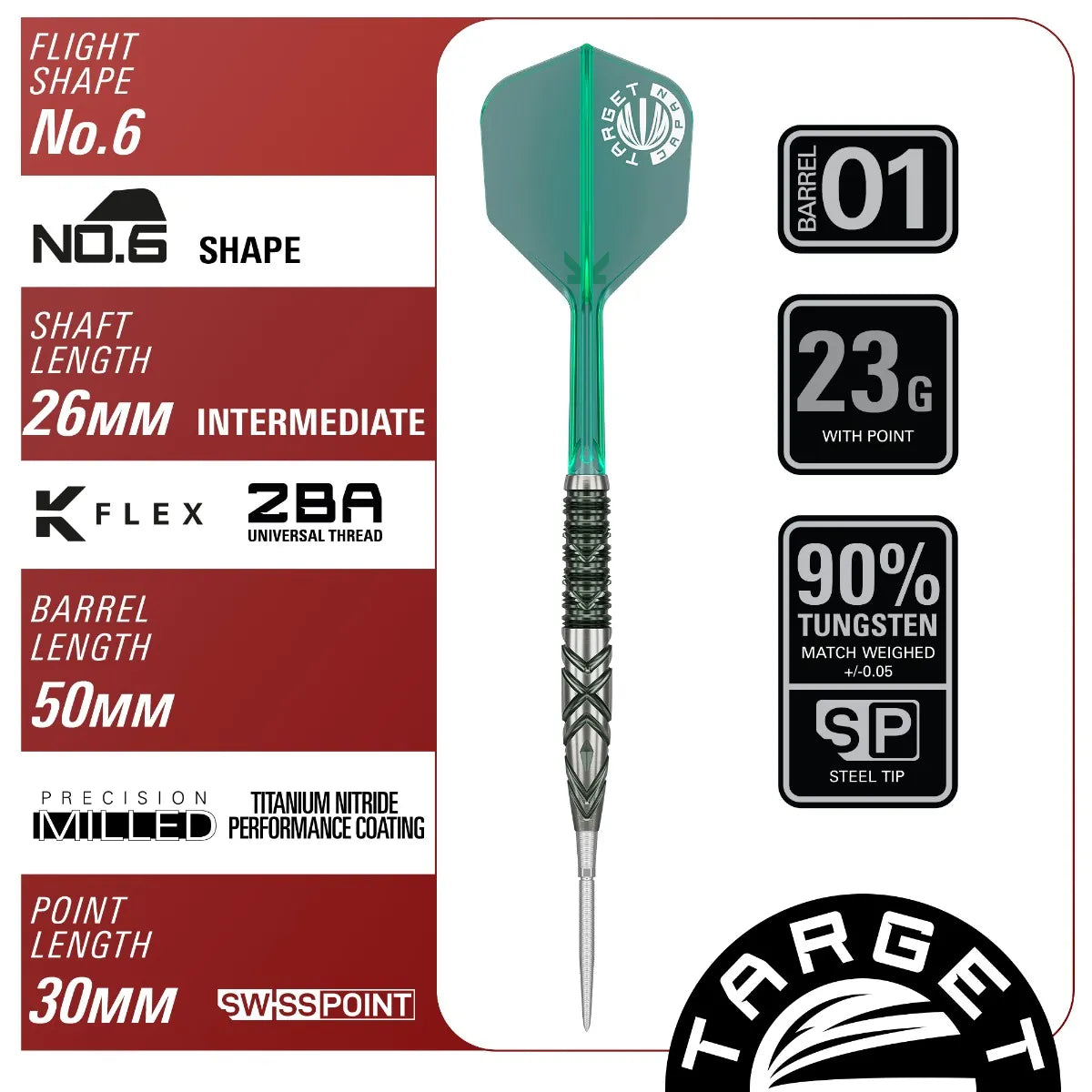 Target Japan - The Miracle Gen6 Darts - 90% Tungsten Darts
