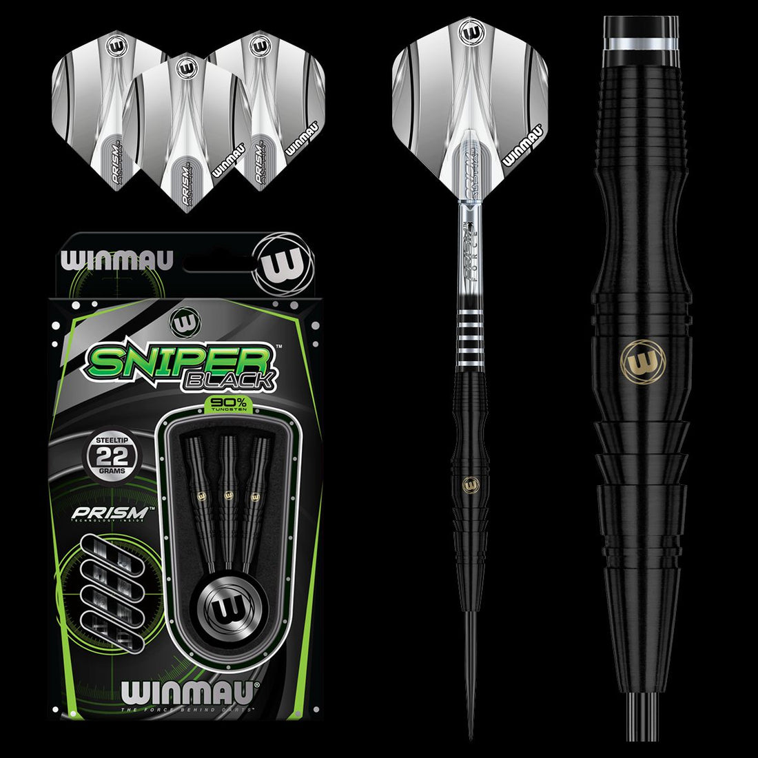 Winmau Winmau Sniper Black 90% Tungsten Darts - 22g / 24g – Darts and Cues ...