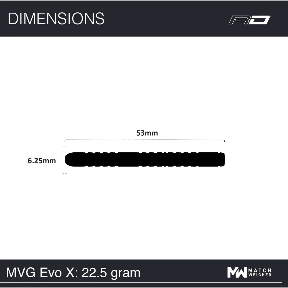 Winmau 22.5g MVG Evo X 90% Tungsten Darts
