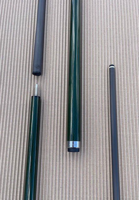 12.5mm Jumart Carbon Fibre Pool Cue - Pro Taper - Dark Green
