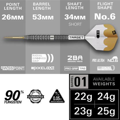 Target Darts - Redux 01 Darts - 90% Tungsten Darts