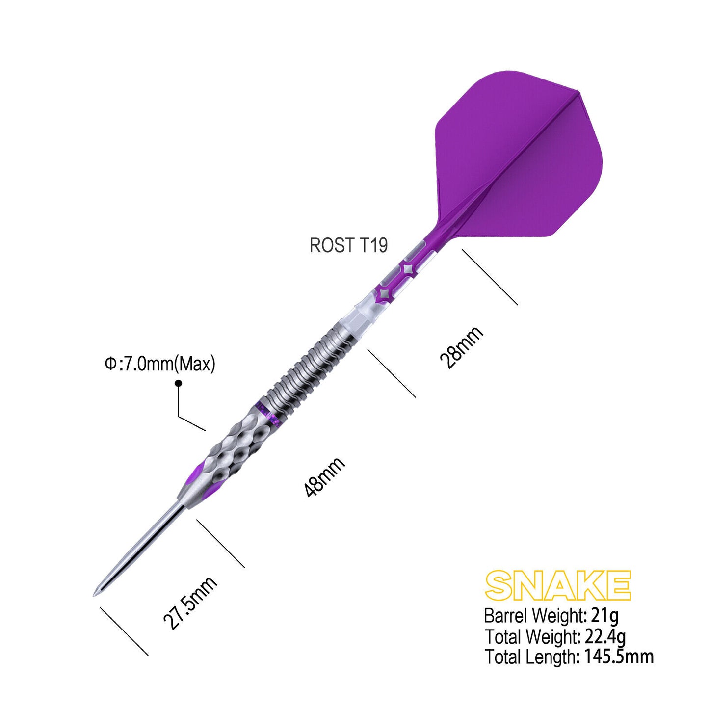 Cuesoul - 21/23g - Snake 90% Tungsten Darts