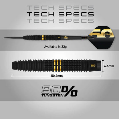 Red Dragon - 22g Jonny Clayton - 50th Anniversary Collectable Box - 90% Tungsten Darts