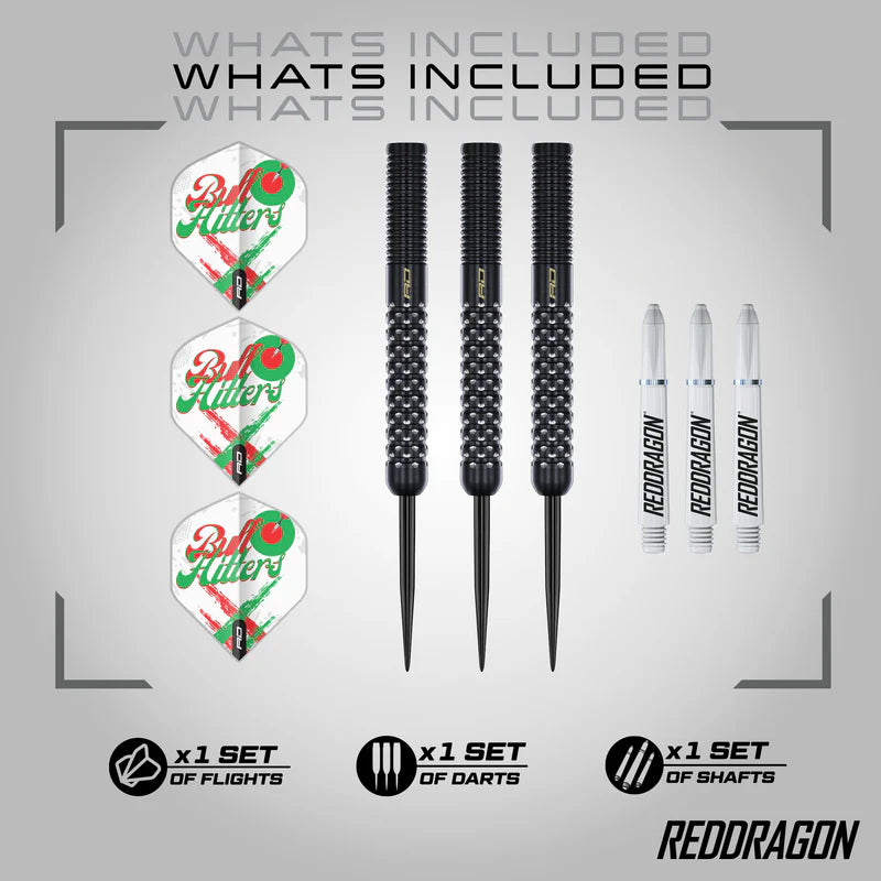Red Dragon - Bullhitters 23g Steel Tip Darts - 90% Tungsten Darts
