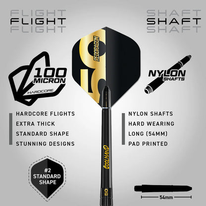 Red Dragon - Luke Humphries - 50th Anniversary Collectable Darts Box - 22g
