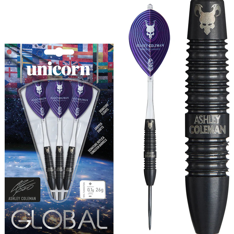Unicorn Darts - Ashley Coleman -  90% Tungsten Steel Tip Darts