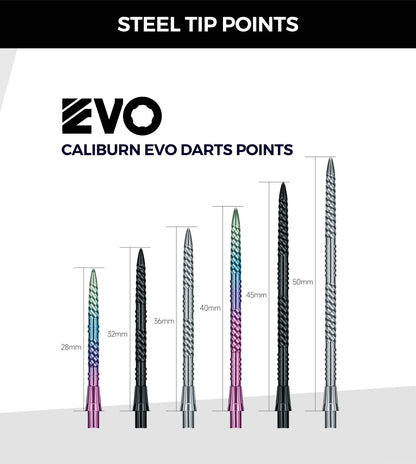 Caliburn Evo Dart Points - Helix Grooved