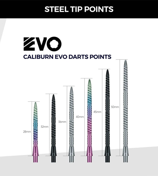 Caliburn Evo Dart Points - Helix Grooved