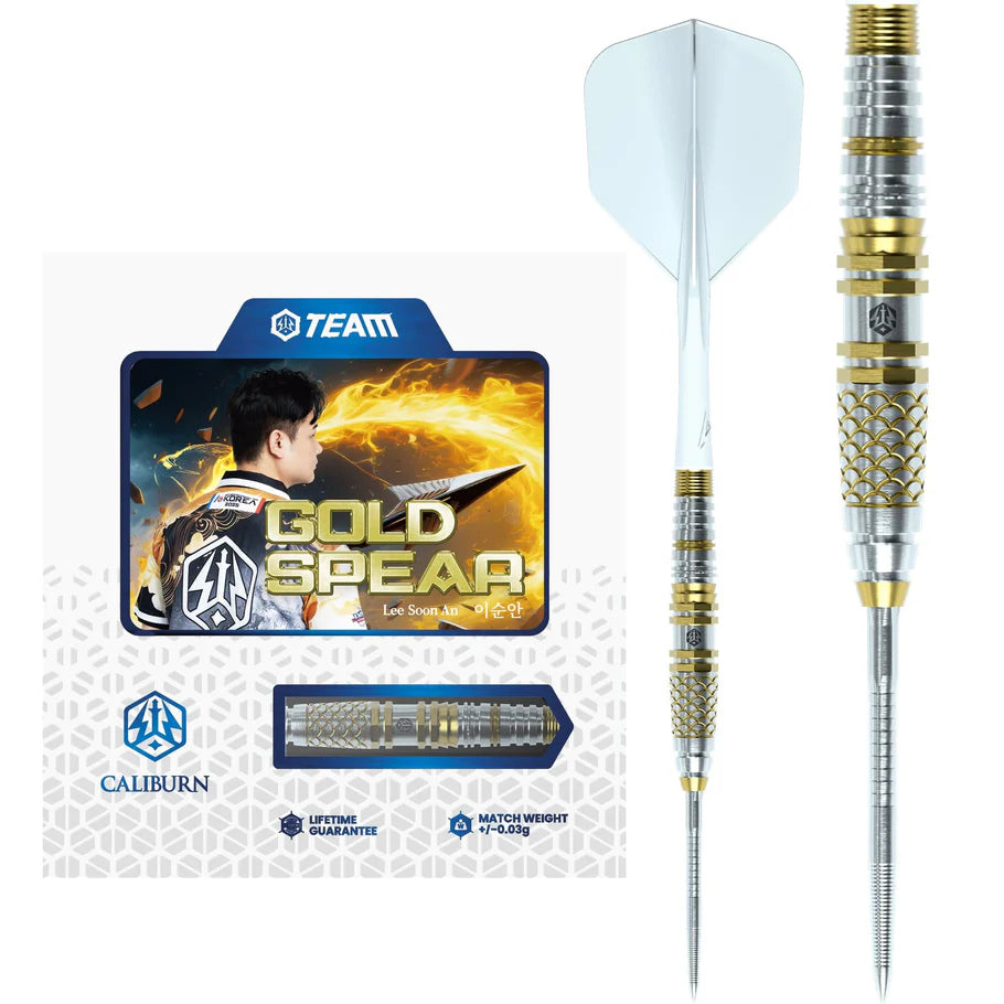 Caliburn Darts - 23g Gold Spear - 90% Tungsten Darts