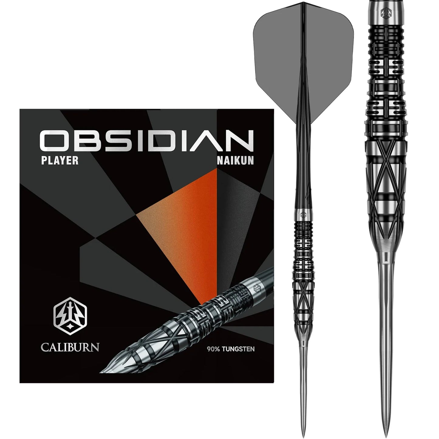 Caliburn - Obsidian Naikun Steel Tip Darts - 90% Tungsten Darts - 21g / 23g
