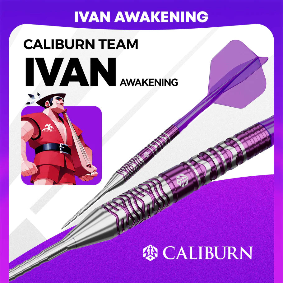 Caliburn Awakening Ivan Steel Tip 90% Tungsten Darts - EVO Points