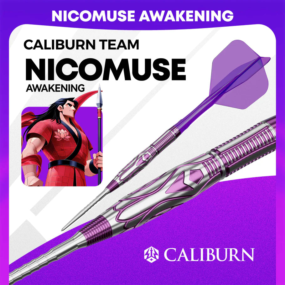 Caliburn Awakening Nicomuse Steel Tip 90% Tungsten Darts - EVO Points