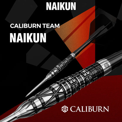 Caliburn - Obsidian Naikun Steel Tip Darts - 90% Tungsten Darts - 21g / 23g