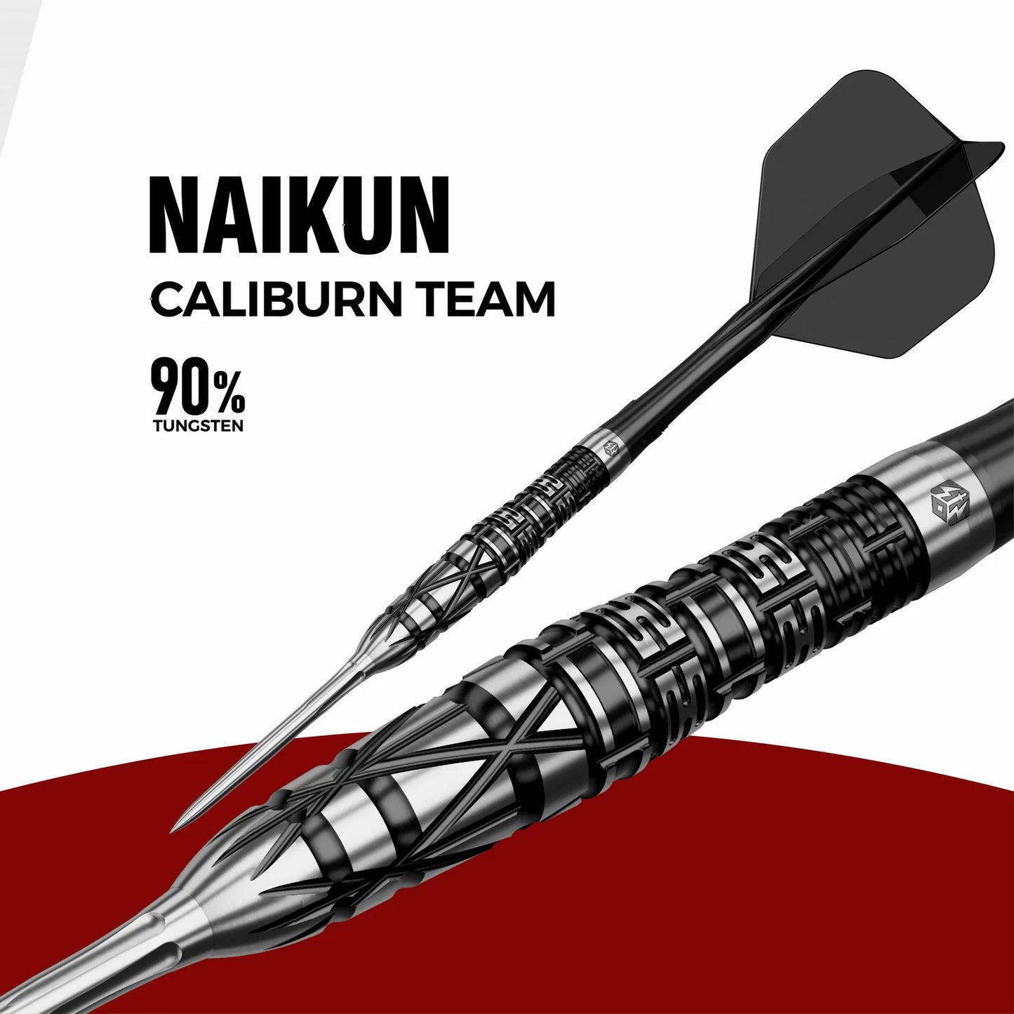 Caliburn - Obsidian Naikun Steel Tip Darts - 90% Tungsten Darts - 21g / 23g