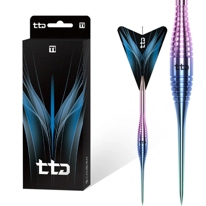Caliburn Darts - TTD T2 - 6 grams - Silver / Black / Rainbow - Complete Titianium Dart