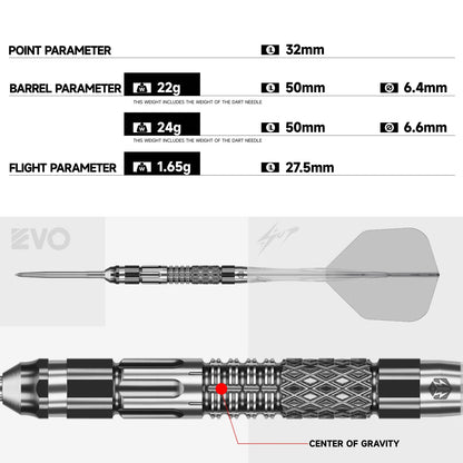 Caliburn - XT Steel Tip Darts - 90% Tungsten Darts - 22g / 24g