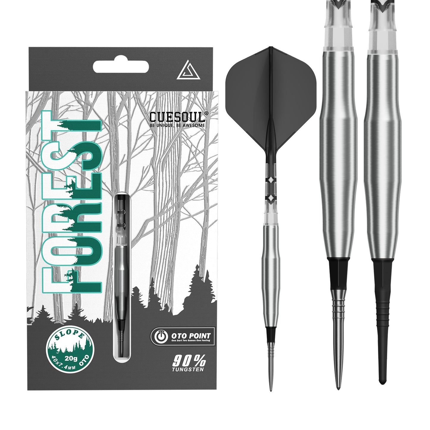 Cuesoul - Forest Slope 20g - OTO Point - 90% Tungsten Darts