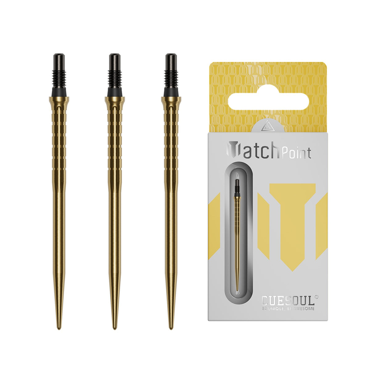 Cuesoul - Match Point (2.5mm thread) - Groove - Steel Tip Dart Points (Set of 3)