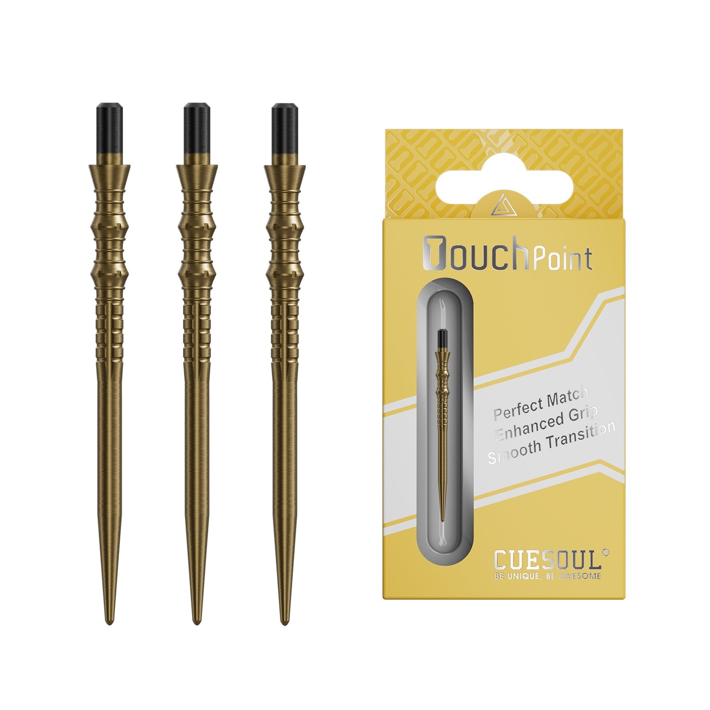 Cuesoul - Touchpoint 2 - Peak - Steel Tip Dart Points (Set of 3)