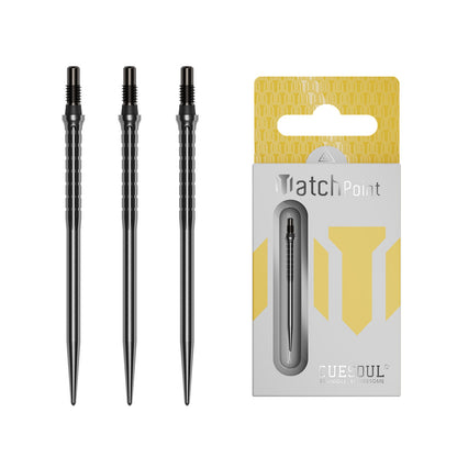 Cuesoul - Match Point (2.5mm thread) - Groove - Steel Tip Dart Points (Set of 3)