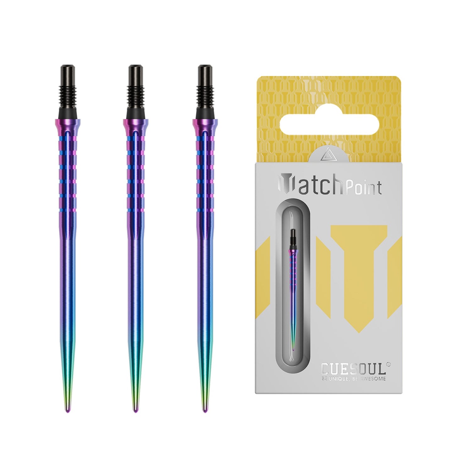 Cuesoul - Match Point (2.5mm thread) - Groove - Steel Tip Dart Points (Set of 3)