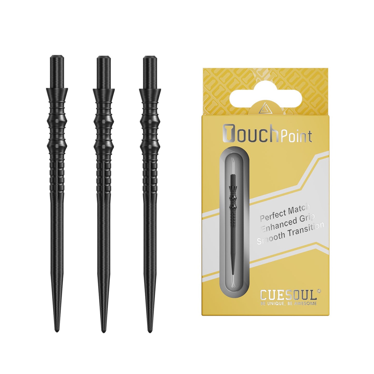 Cuesoul - Touchpoint 2 - Peak - Steel Tip Dart Points (Set of 3)