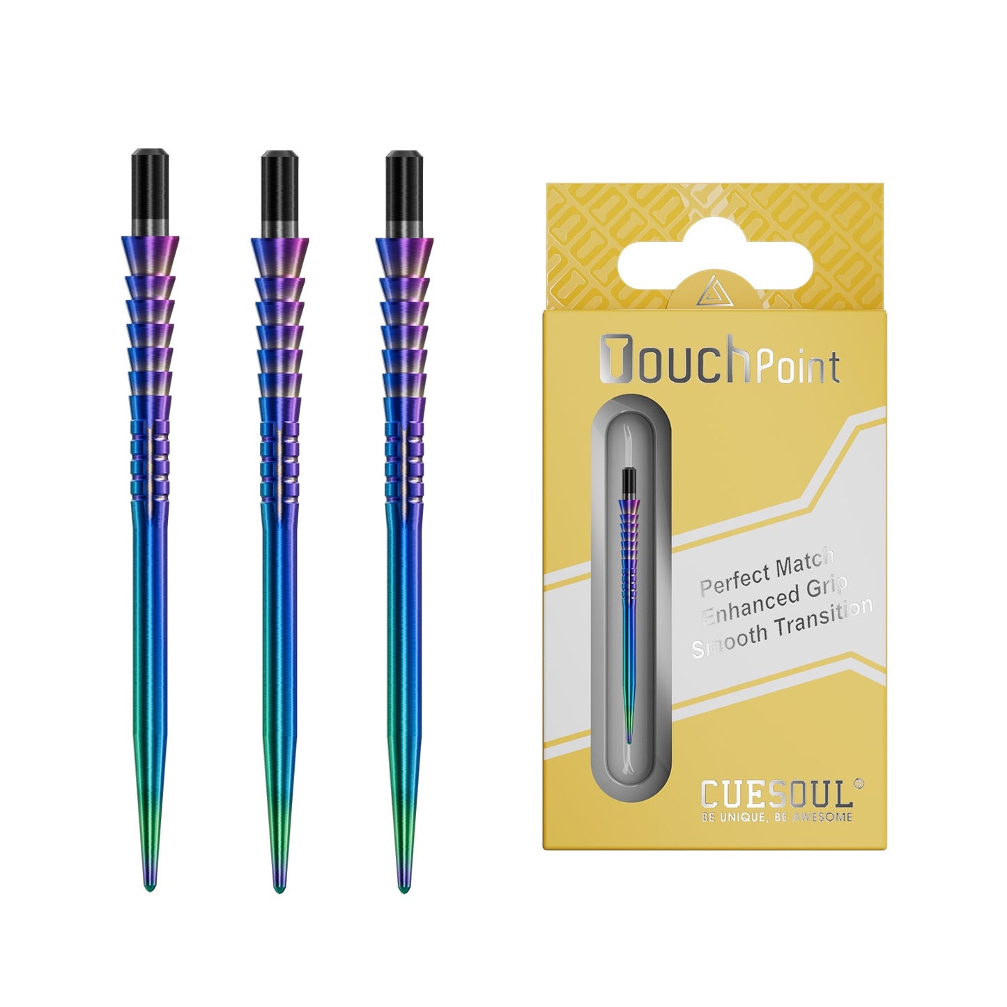 Cuesoul - Touchpoint 2 - Shark - Steel Tip Dart Points (Set of 3)