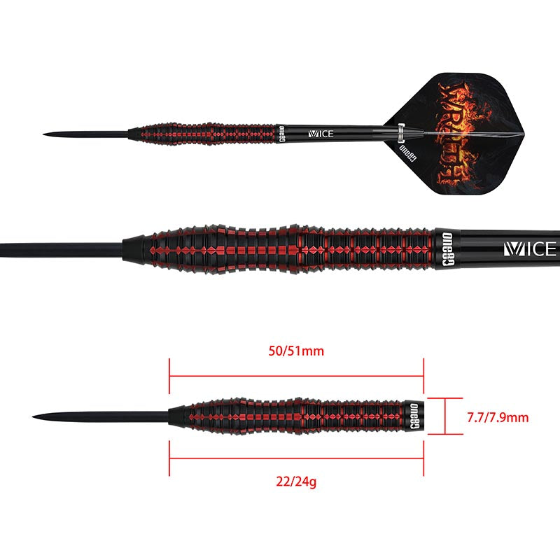 One80 Darts - Wraith W2 - 90% Tungsten Darts - 22g / 24g