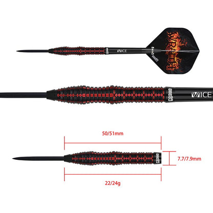 One80 Darts - Wraith W2 - 90% Tungsten Darts - 22g / 24g