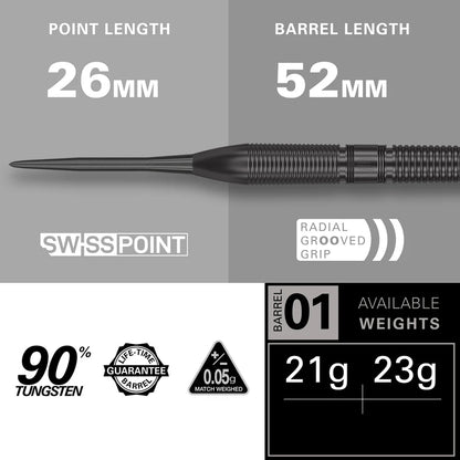 Target - Gabriel Clemens Black Darts - 90% Tungsten Darts