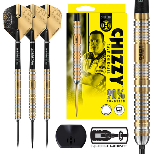 Harrows - Chizzy Series 2 QP Quick Point Dave Chisnall - 90% Tungsten Darts - 21g to 26g