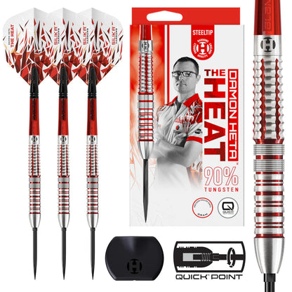 Harrows - Damon Heta Series 2 QP Quick Point The Heat - 90% Tungsten Darts - 21g / 23g / 25g