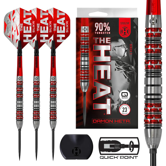 Harrows - Damon Heta Series 3 QP Quick Point The Heat - 90% Tungsten Darts - 21g / 23g / 25g