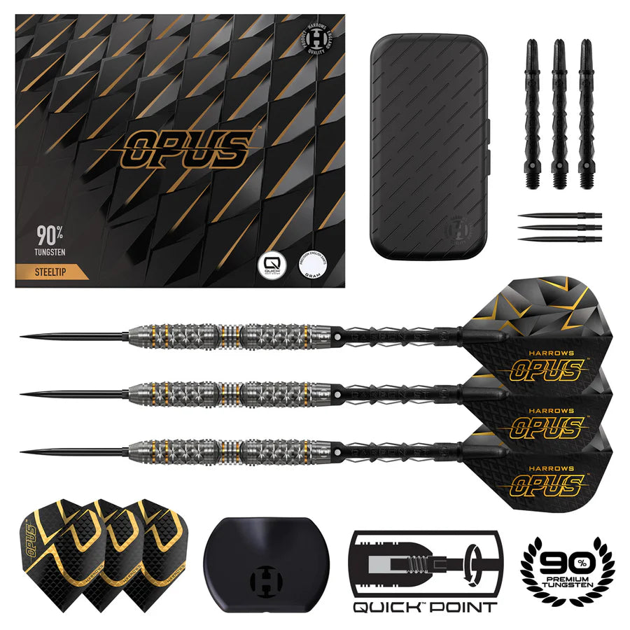 Harrows - Opus QP Quick Point - 90% Tungsten Darts - 21g to 26g