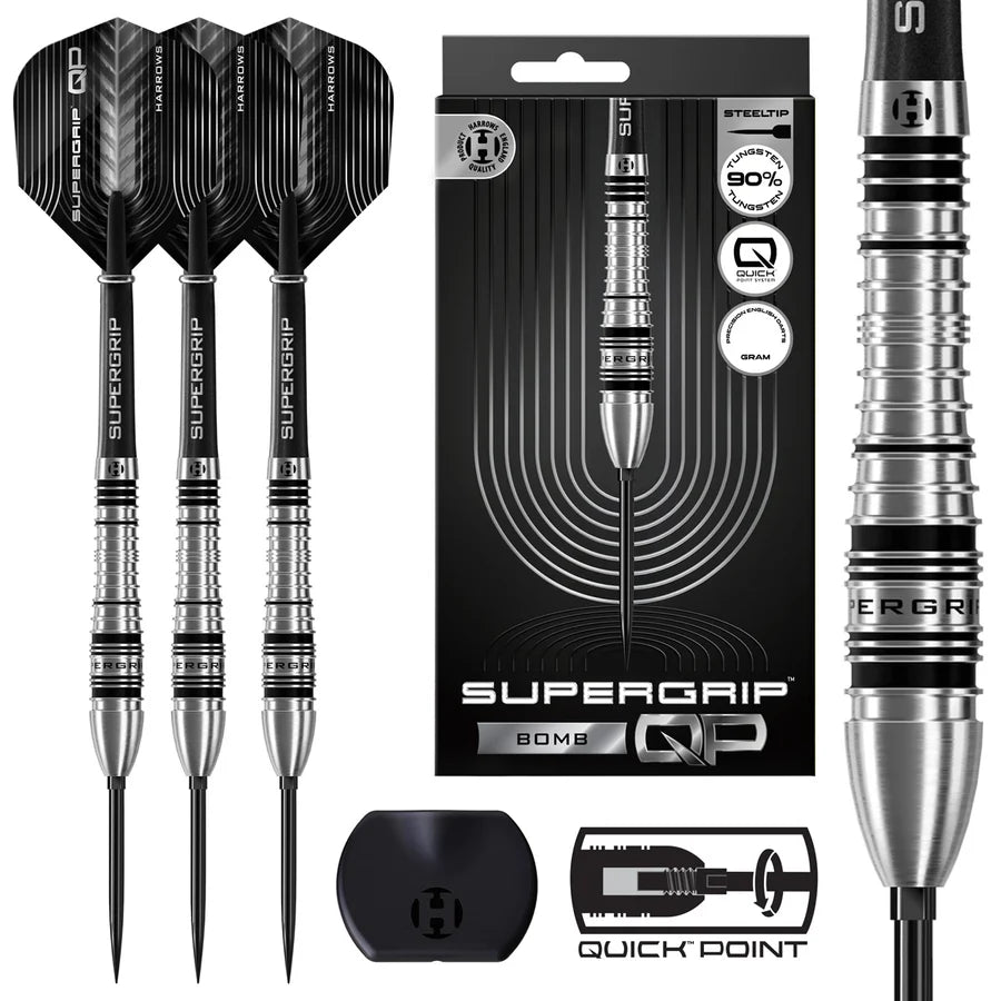 Harrows - Supergrip Bomb QP - Steel Tip 90% Tungsten Darts