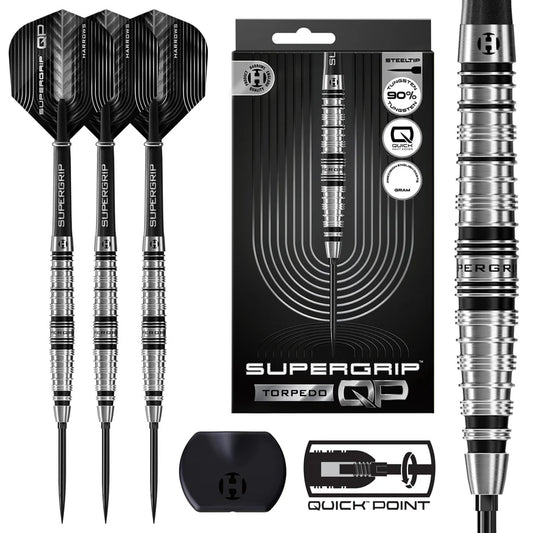 Harrows - Supergrip Torpedo QP - Steel Tip 90% Tungsten Darts