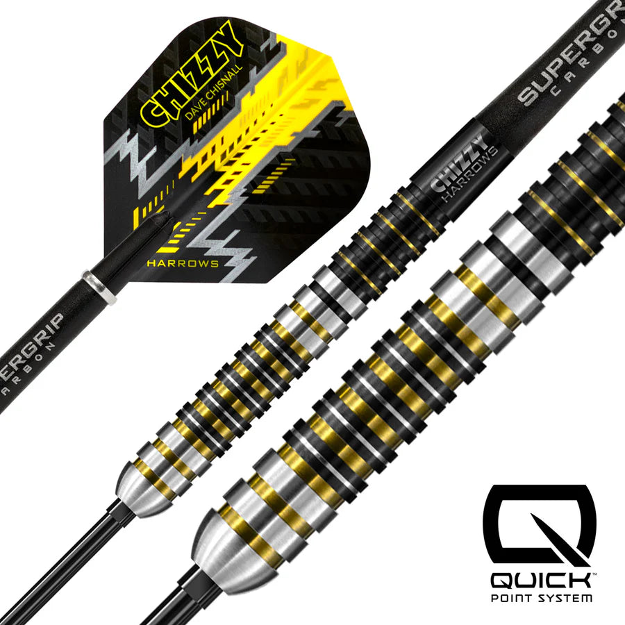 Harrows - Chizzy Dave Chisnall Series 1 QP Quick Point - 90% Tungsten Darts - 21g to 26g