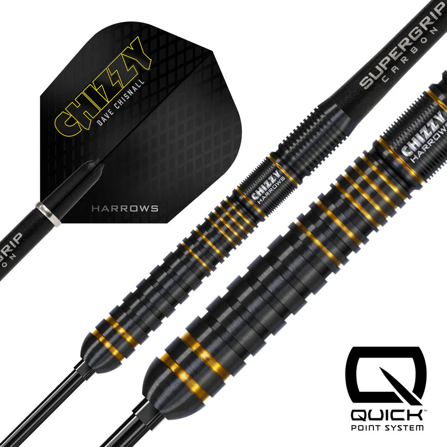 Harrows - Chizzy Series 3 QP Quick Point Dave Chisnall - 90% Tungsten Darts - 21g to 26g