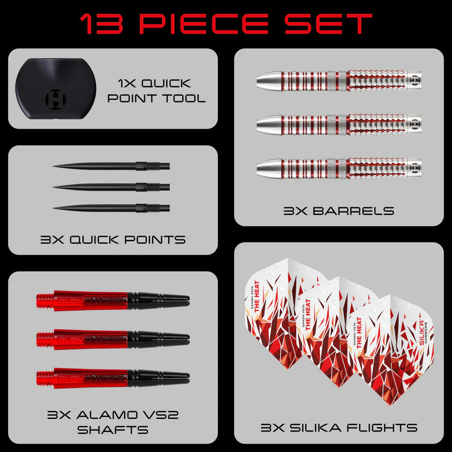 Harrows - Damon Heta Series 2 QP Quick Point The Heat - 90% Tungsten Darts - 21g / 23g / 25g