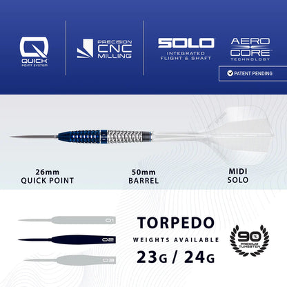 Harrows - Geo Torpedo QP - 90% Tungsten Darts