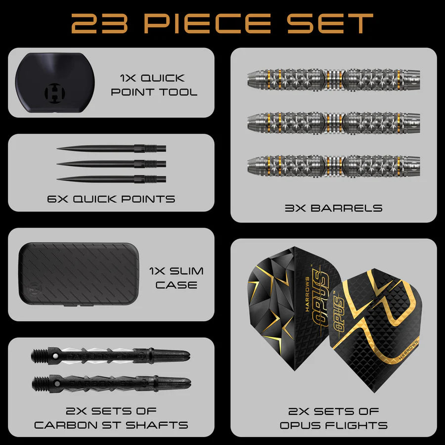 Harrows - Opus QP Quick Point - 90% Tungsten Darts - 21g to 26g