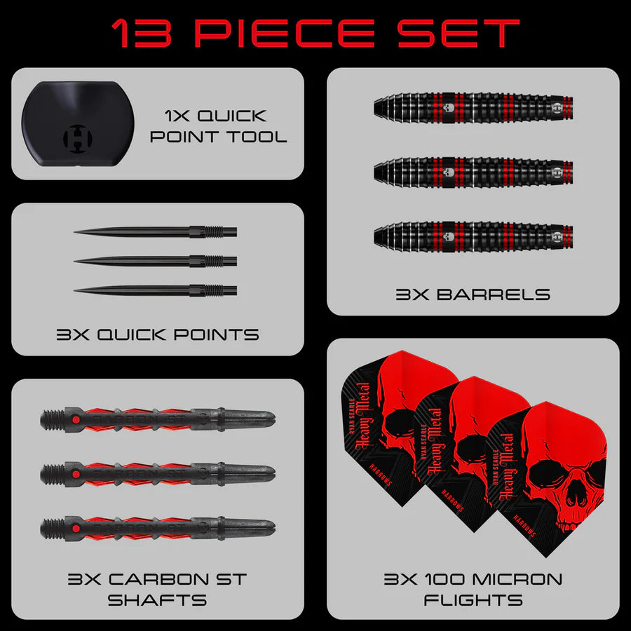 Harrows - Ryan Searle Series 1 QP Quick Point - 90% Tungsten Darts - 22g to 32g