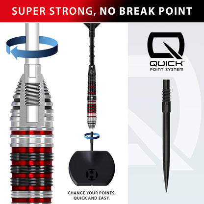 Harrows - Ryan Searle Series 2 QP Quick Point  - 90% Tungsten Darts - 22g to 32g
