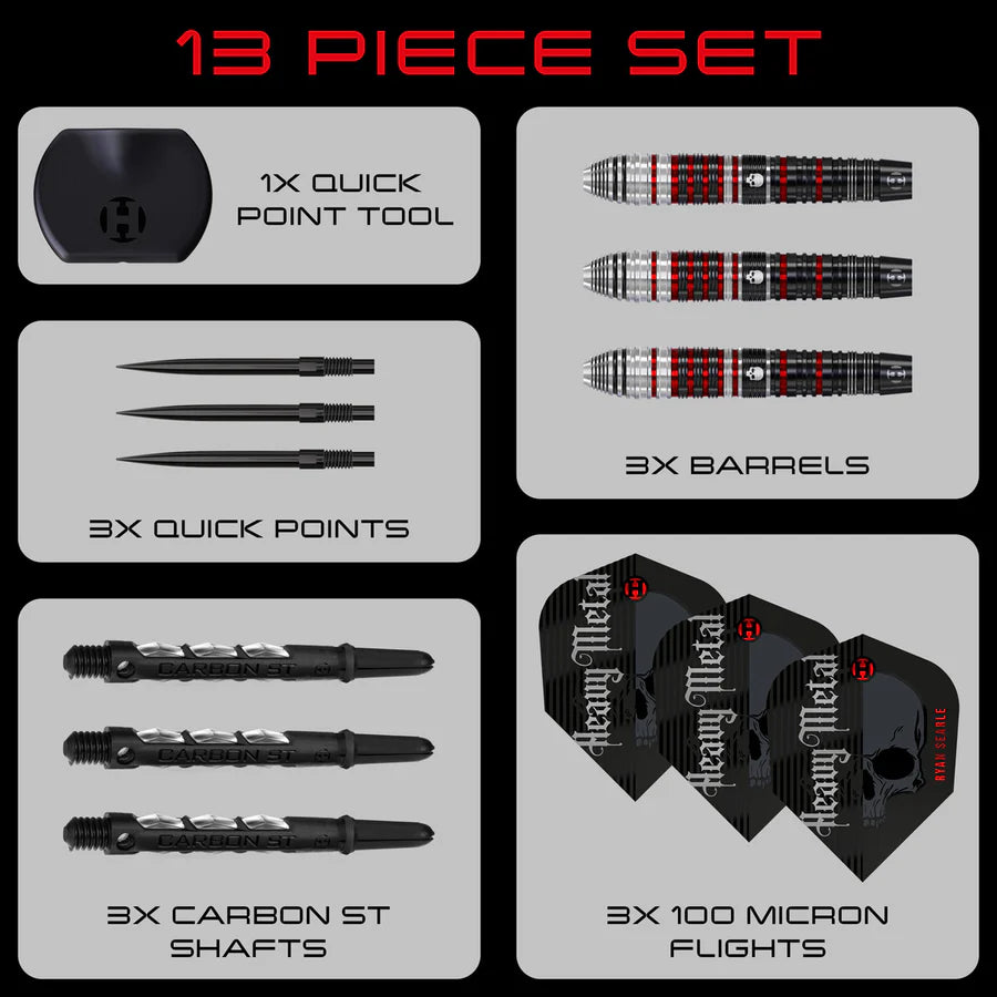 Harrows - Ryan Searle Series 2 QP Quick Point  - 90% Tungsten Darts - 22g to 32g
