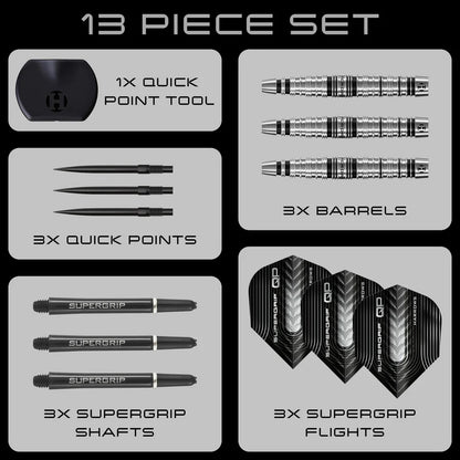 Harrows - Supergrip Torpedo QP - Steel Tip 90% Tungsten Darts