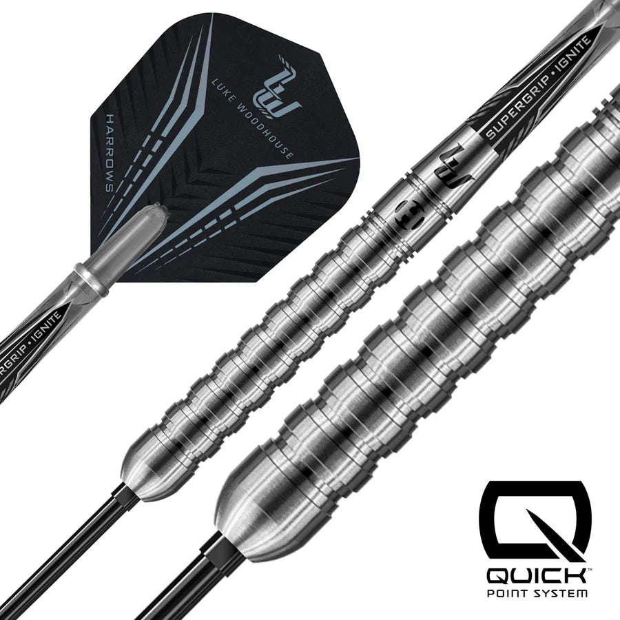 Harrows - Luke Woodhouse Series 1 QP Quick Point - 90% Tungsten Darts - 21g / 23g / 25g