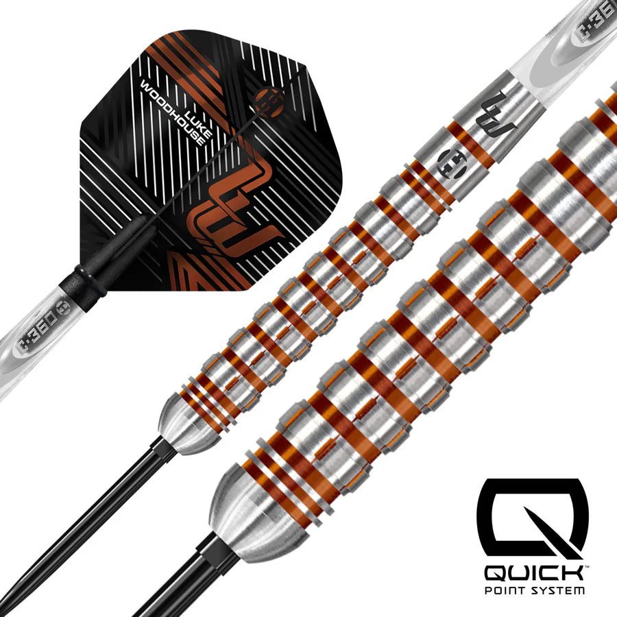 Harrows - Luke Woodhouse Series 2 QP Quick Point - 90% Tungsten Darts - 21g / 23g / 25g